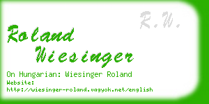 roland wiesinger business card